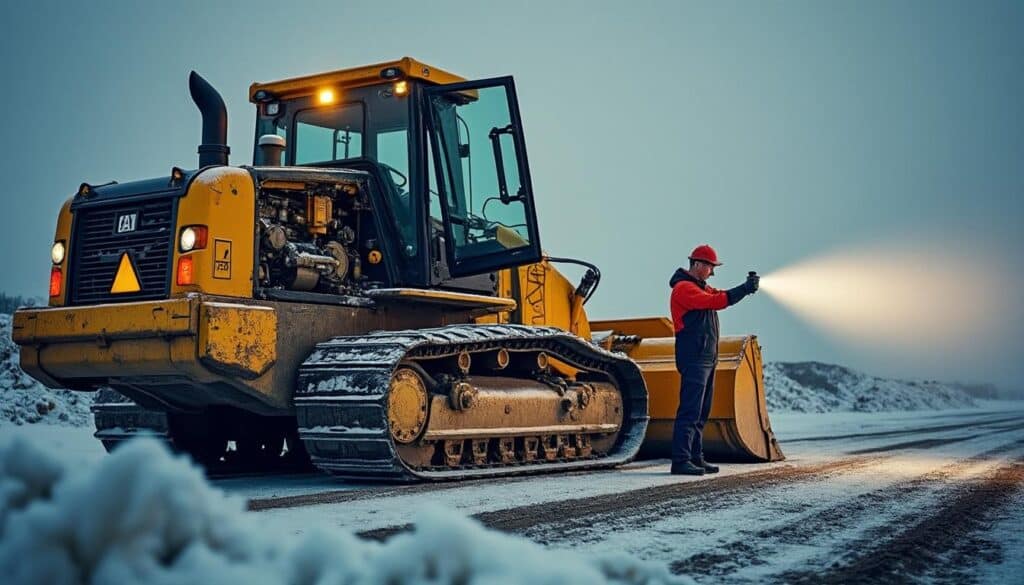Diagnostic d’une panne moteur sur bulldozer par temps froid
