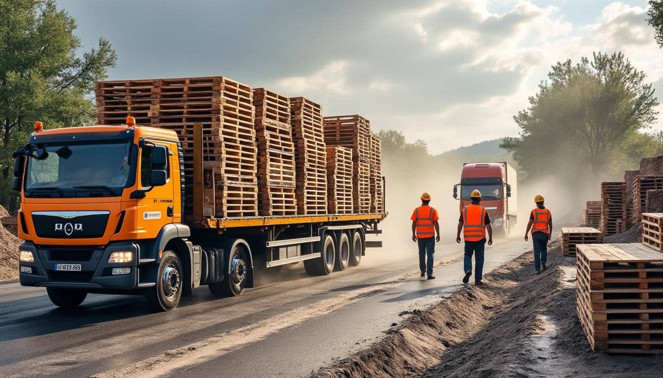 Organisation efficace des livraisons de palettes sur camion pour le BTP
