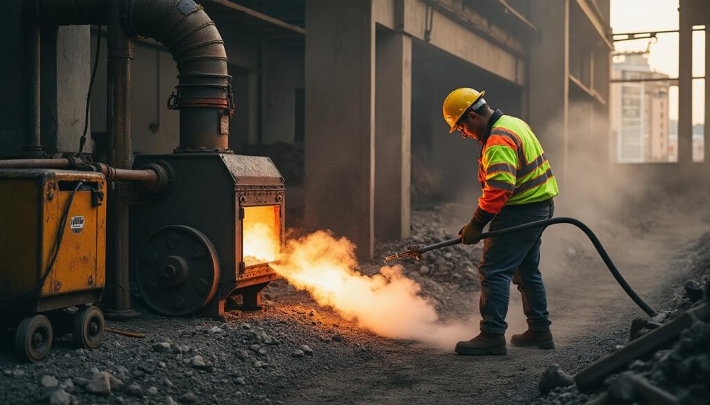 Formation à la manipulation des extincteurs et des engins sur les chantiers