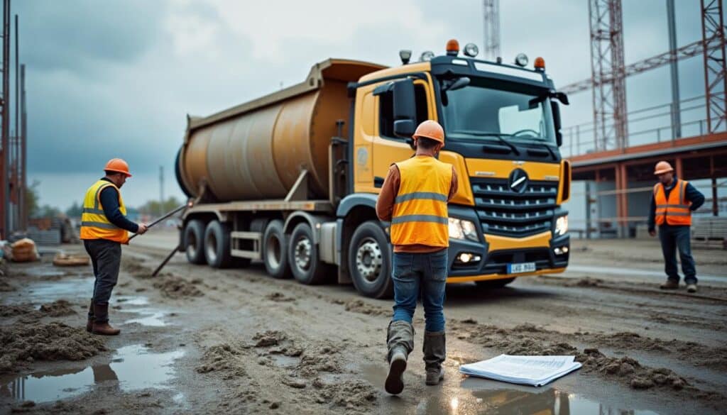 Assurer le suivi de la livraison du béton pour la maçonnerie
