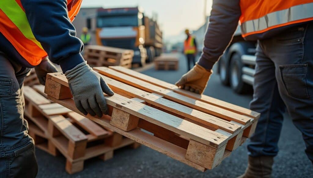 Bonnes pratiques de manutention sécurisée des palettes en camion pour les ouvriers du BTP