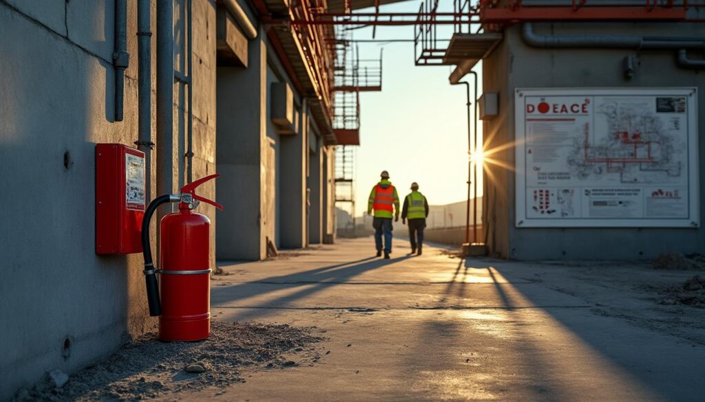Intégrer un extincteur au plan d'évacuation de votre chantier